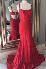 Dressy Outfit, Simply Mermaid Red Long Formal Dress