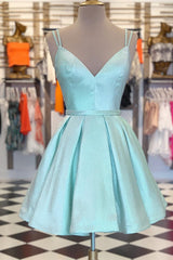 Prom Dresses For 18 Year Olds, Chic Spaghetti Straps A Line Short Homecoming Dresses