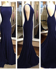 Mini Dress Formal, Elegant Long Backless Mermaid Fitted Black Prom Gown Formal Evening Dress With Sweep Train Dp080