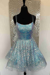 Formal Dress Boutique, Cute Hot Pink Sequins A-Line Homecoming Dress Hoco Night Dresses