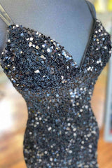 Homecoming Dress Floral, Cirss Cross Straps Black Sequined Homecoming Dress