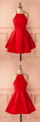 Homecoming Dresses 2035, Short Straps Red Prom Dresses, Cheap Homecoming Dress, For Girls