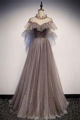 Bridesmaid Dress Inspiration, Charming Elegant Long A-line Floor Length Simple Party Prom Dresses