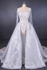 Wedding Dress Styles, Long Sleeves Simple Elegant Wedding Dresses Lace Wedding Gowns