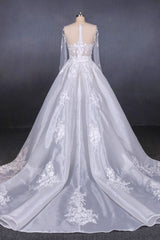 Wedding Dresses With Sleeves, Long Sleeves Simple Elegant Wedding Dresses Lace Wedding Gowns