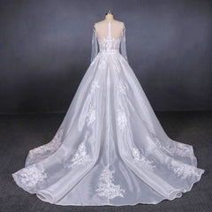 Wedding Dress Inspiration, Long Sleeves Simple Elegant Wedding Dresses Lace Wedding Gowns