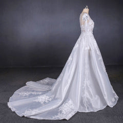 Wedding Dress With Sleeves, Long Sleeves Simple Elegant Wedding Dresses Lace Wedding Gowns