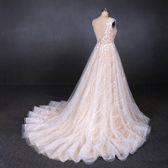 Wedding Dress Vintage, Gorgeous Long Backless Wedding Dresses Ivory Lace Wedding Gowns