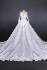Wedding Dress Websites, Elegant Long Sleeves Lace Wedding Dresses Beautiful Bridal Dresses
