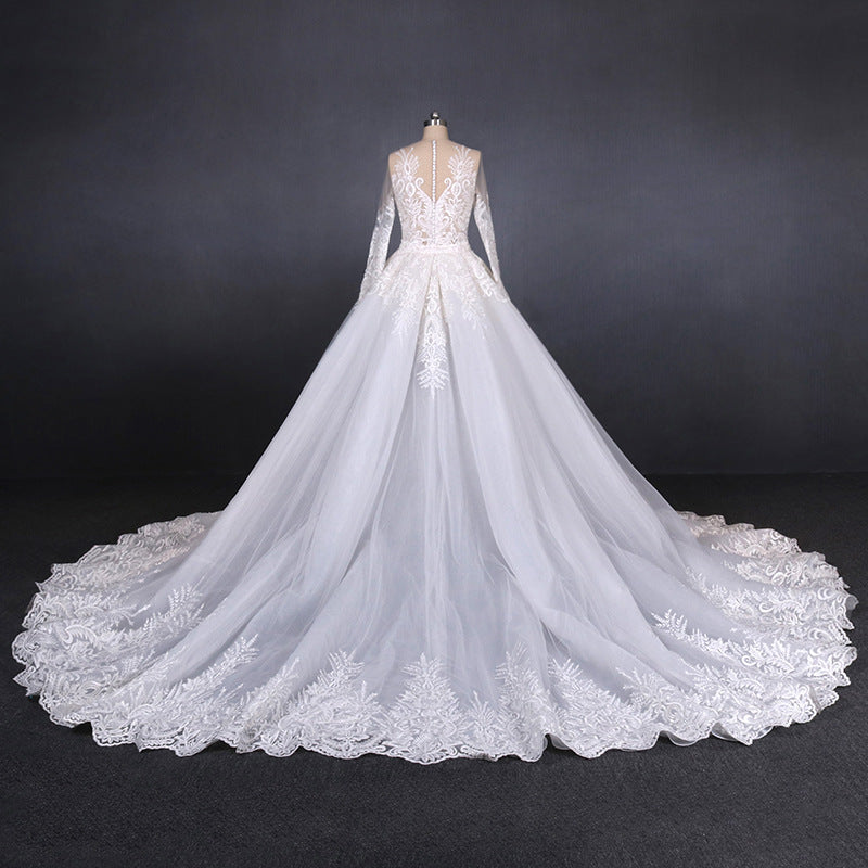 Wedding Dress Summer, Elegant Long Sleeves Lace Wedding Dresses Beautiful Bridal Dresses