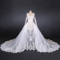 Wedding Dressed With Sleeves, Elegant Long Sleeves Lace Wedding Dresses Beautiful Bridal Dresses
