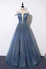 Bridesmaid Dresses Color Scheme, Lovely Tight A-line Lace Up Blue Prom Dresses For Girls Party Dresses