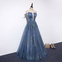 Bridesmaid Dress Color Scheme, Lovely Tight A-line Lace Up Blue Prom Dresses For Girls Party Dresses