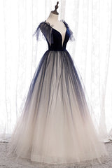 Prom Dresse Long, Elegant Backless Lace Up Long Charming Princess Prom Dresses For Girls