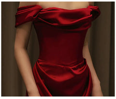 Off-shoulder vanlig a-line kveldskjole lang korsett prom kveld formelle kjoler
