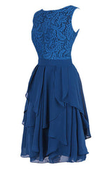 Formal Dresses Simple, Short Royal Blue Bridesmaid Dress Party Dress