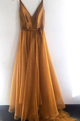 Homecoming Dresses 2029, Spaghetti Strap A Line V Neck Formal Cheap Long Prom Dresses Evening Dresses