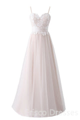 Wedding Dress Trends, Girly Spaghetti Straps Long A-line Floor Length Wedding Dresses