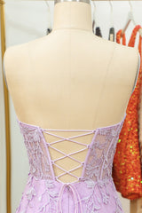 Elegant Wedding, Purple Lace Tight Short Hoco Dress