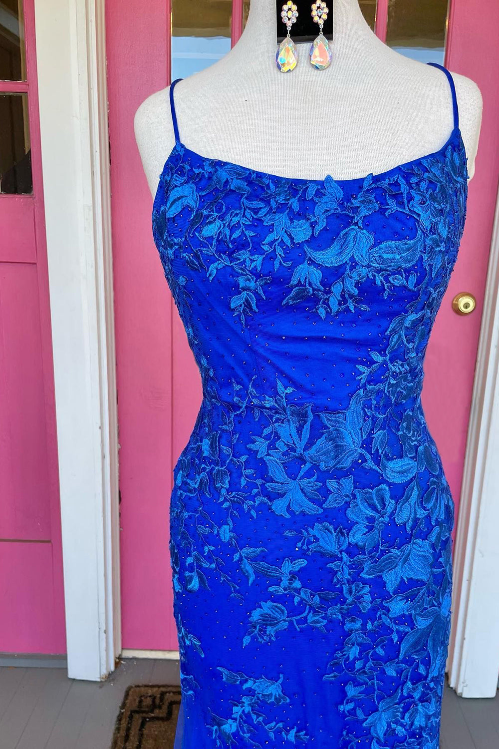 Prom Dresses Country, Royal Blue Mermaid Prom Dress with Appliques