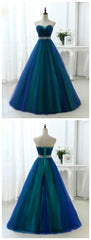 Cocktail Party Outfit, A Line Princess Sweetheart Neck Strapless Floor Length Prom Dresses