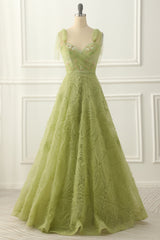 Bachelorette Party Games, Light Green Tulle A-line Prom Dress with Beading