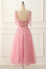 Fashion Dress, Pink Tulle Spaghetti Straps Prom Dress