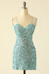 Party Dress Luxury, Green Open Back Sequin Glitter Homecoming Dress