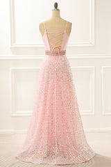Formals Dresses Short, Spaghetti Straps A Line Pink Prom Dress with Beading