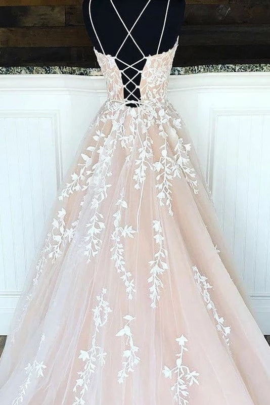 Bridesmaid Dresses Different Color, Hottest Elegant Spaghetti Straps Backless Lace Long Princess Prom Dresses For Teens