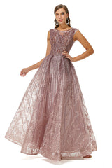 Homecoming Dresses Simples, A-Line Beaded Jewel Appliques Lace Floor-Length Cap Sleeve Prom Dresses