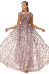 Homecoming Dresses Simple, A-Line Beaded Jewel Appliques Lace Floor-Length Cap Sleeve Prom Dresses