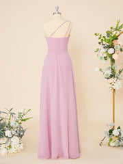 Party Dress Hair Style, A-line Chiffon One-Shoulder Appliques Lace Floor-Length Dress