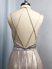Pretty Dress, A-line Halter Ruffles Floor-Length Dress
