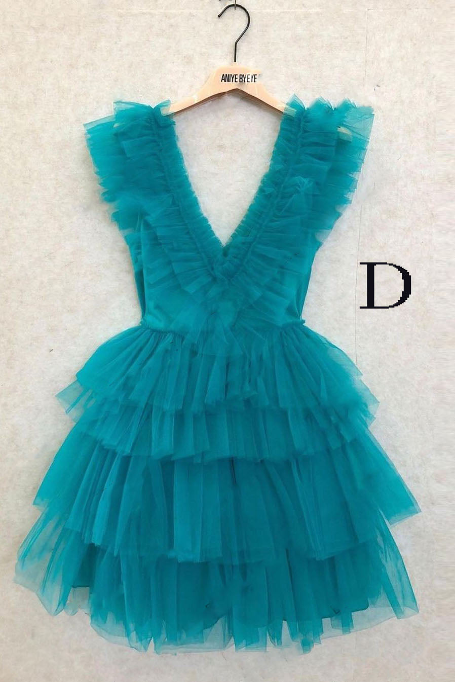Bridesmaid Dresses, A Line Pink V Neck Tiered Homecoming Dress,Tulle Short Prom Party Dresses