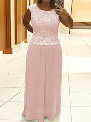Bridesmaid Dress Shopping, A-Line/Princess Scoop Floor-Length Chiffon Mother of the Bride Dresses With Lace
