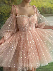 Homecoming Dress Inspo, A-Line/Princess Spaghetti Straps Short/Mini Homecoming Dresses