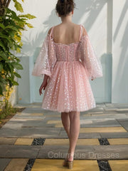 Homecoming Dresses For Girl, A-Line/Princess Spaghetti Straps Short/Mini Homecoming Dresses