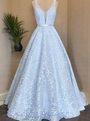 Bridesmaid Dress Neutral, A-Line/Princess Straps Floor-Length Lace Prom Dresses With Appliques Lace