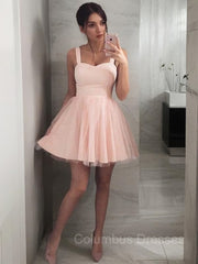 Prom Dresses 2041 Black, A-Line/Princess Straps Short/Mini Stretch Crepe Homecoming Dresses