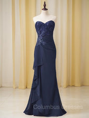 Satin Bridesmaid Dress, A-line/Princess Sweetheart Floor-Length Chiffon Mother of the Bride Dresses With Embroidery