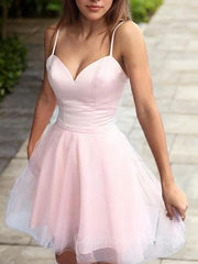 Prom Dress Mermaid, A-Line/Princess Sweetheart Short/Mini Tulle Homecoming Dresses