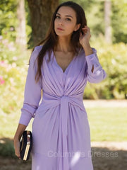Stunning Dress, A-Line/Princess V-neck Ankle-Length Jersey Mother of the Bride Dresses With Ruffles