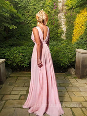 Formal Dresses Corset, A-Line/Princess V-neck Floor-Length Chiffon Mother of the Bride Dresses With Ruffles