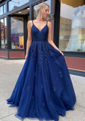 Bridesmaid Dresses Fall Wedding, A-line/Princess V Neck Sweep Train Lace Prom Dresses