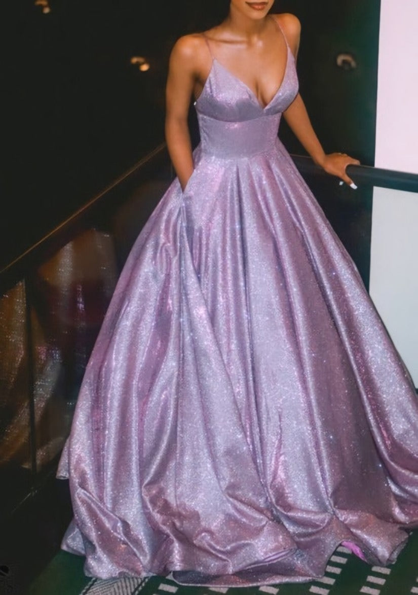 Party Dress Classy Christmas, A line prom evening dress ,purple fashion gown