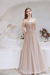 Prom Dresses 2044 Long Sleeve, A-Line Strapless Starlight Princess Prom Dresses