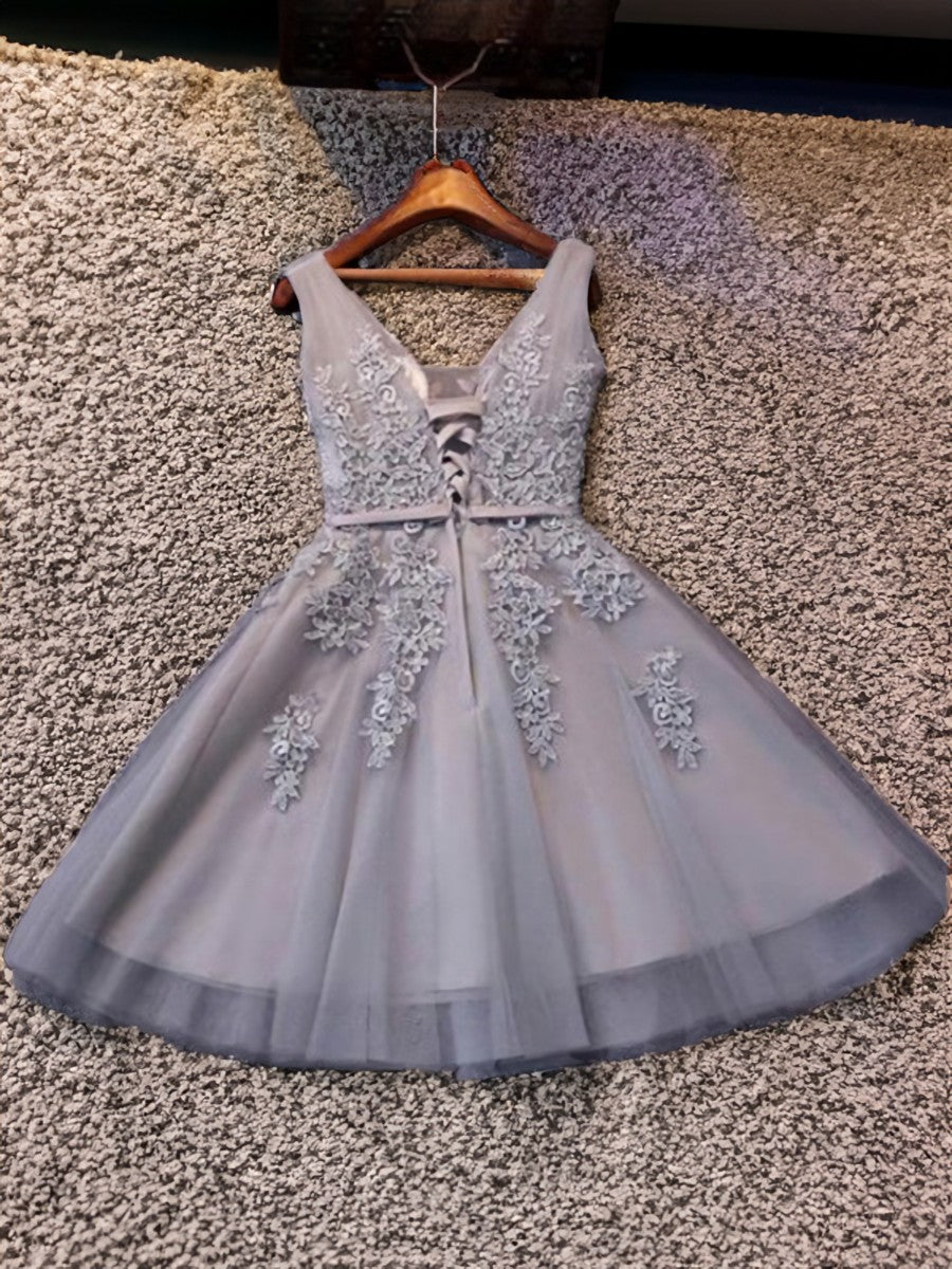 Bridesmaid Dresses Color, A-line Straps Ruffles Short/Mini Tulle Dress