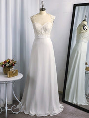 Bridesmaid Dresses Color Scheme, A-line Sweetheart Appliques Lace Floor-Length Chiffon Dress