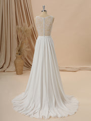Weddings Dress Online, A-line Taffeta V-neck Appliques Lace Sweep Train Wedding Dress
